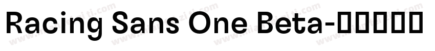 Racing Sans One Beta字体转换